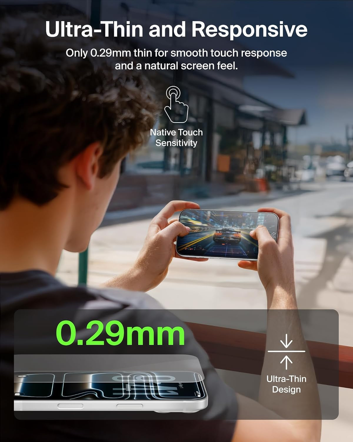 Screenforce Ultraglass 2 Screen Protector for Iphone 17 Pro, 25X Stronger Glass, Scratch-Resistant & Impact Protection, Easy Align Tray for Bubble-Free Application