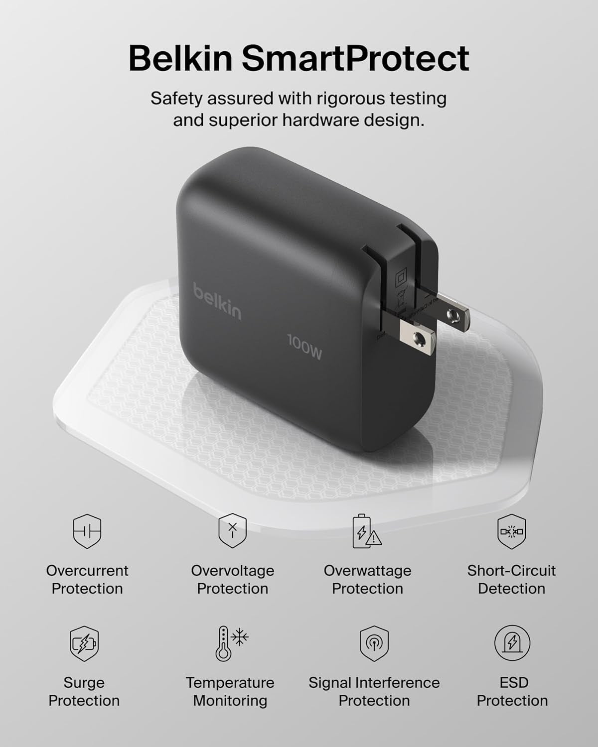 USB C Wall Charger 100W - Compact Gan Charger for Macbook Pro/Air, Chromebook, Dell, Ipad, Tablet, Iphone 17, Samsung Galaxy S26, Airpods - USB C Charging Cable Included - Travel Essentials