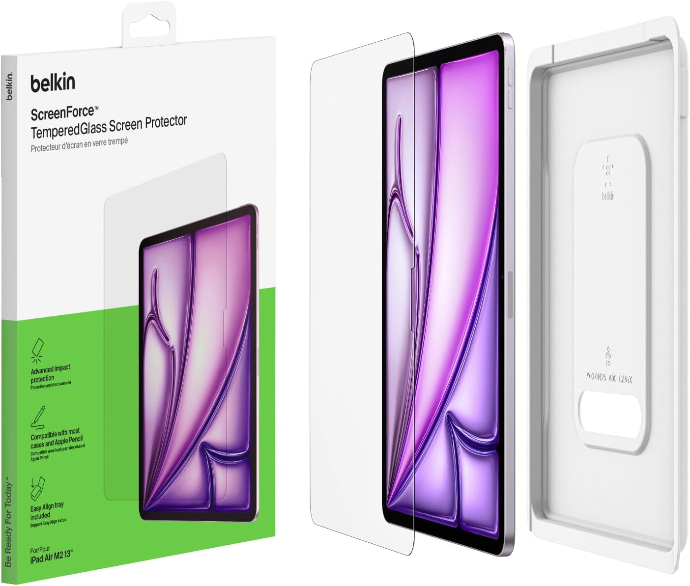 Screenforce Temperedglass Screen Protector for Apple Ipad Air 13" 6Th Generation, Thin, Extra Durable, Scratch-Resistant W/Easy Installation, Compatible W/Case & Apple Pencil
