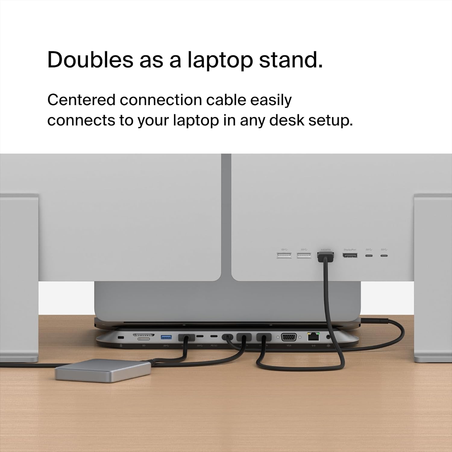 Connect 11-In-1 Universal USB-C Pro Dock W/ 3-Monitor Support, Silicon Motion Technology - Works with Mac, Windows, and Chromebook - 100W PD W/ 10Gbps Transfer Speeds & 2.5Gbps Ethernet - Grey