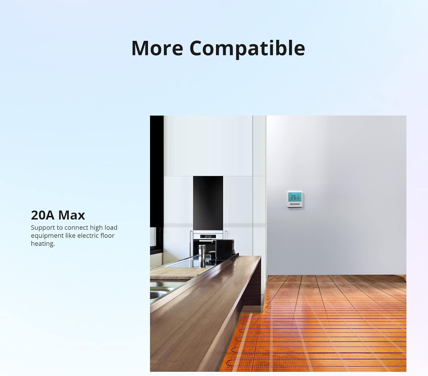 THR316 Origin Smart Temperature and Humidity Monitoring Switch with Alexa and Google Home Compatibility, RJ9 4P4C Interface