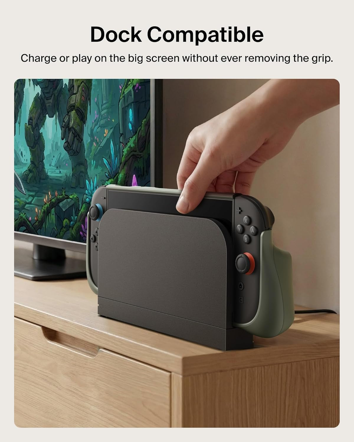Nintendo Switch 2 Case Grip, Dockable & Quick-Release Design, Ergonomic Non-Slip, Kickstand Compatible Protective Case, Detachable & Comfortable Joy-Con 2 Handheld Grip, Travel Controller Case