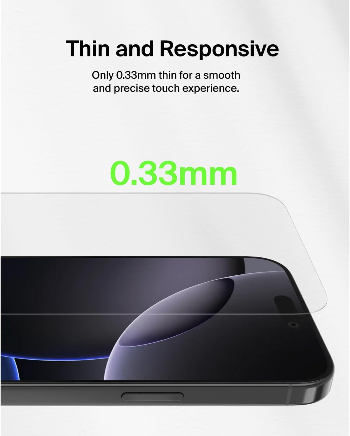 Screenforce Temperedglass Treated Screen Protector for Iphone 16 Pro Max - Slim & Scratch-Resistant - Includes Easy Align Frame for Bubble Free Application - 2-Pack