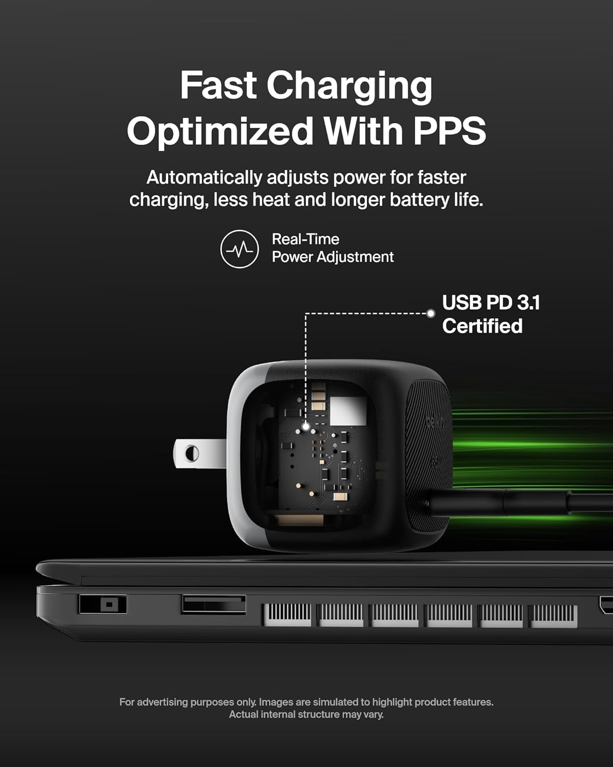 USB C Charger Block 65W, Super Fast Charging Block, Type C Wall Charger - Apple Iphone 17, Air, Pro, Galaxy S26, Google Pixel 10, Macbook, Airpods, Chromebook, Nintendo Switch 2 & More - Black