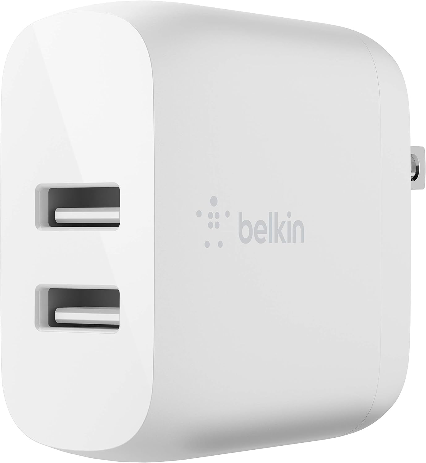 24W Dual Port USB Wall Charger - Lightning Cable Included - Iphone Charger Fast Charging - USB Charger Block for Power Bank, Iphone 14, Iphone 13, Iphone 12, Iphone 11, Ipad Pro, Samsung & More