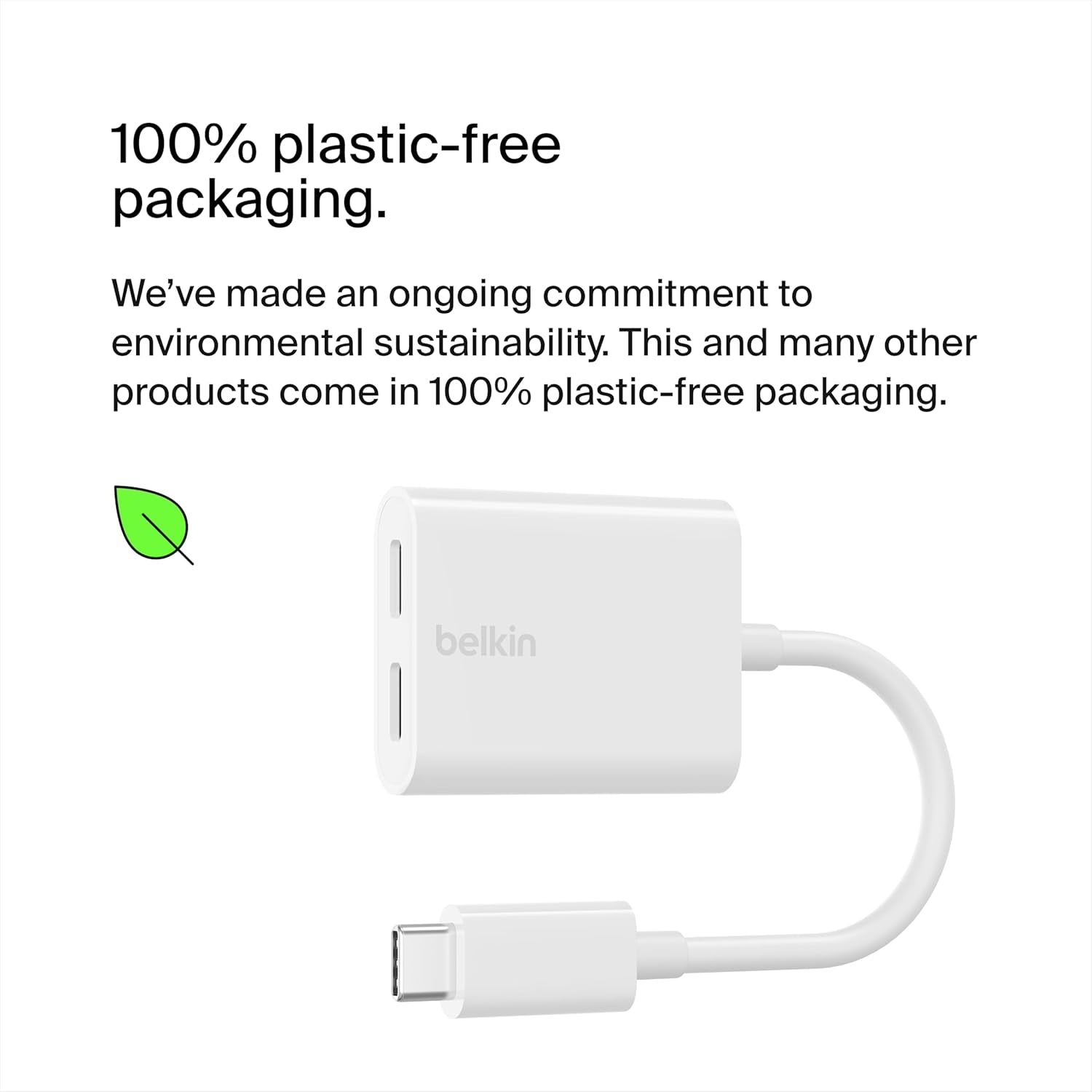 Rockstar USB-C Audio + Charge Adapter, Headphone Adapter W/Usb-C 60W Power Delivery Fast Charging for Iphone, Ipad Pro, Galaxy, Note, Google Pixel, LG G6, Sony Xperia, Oneplus, & More - White