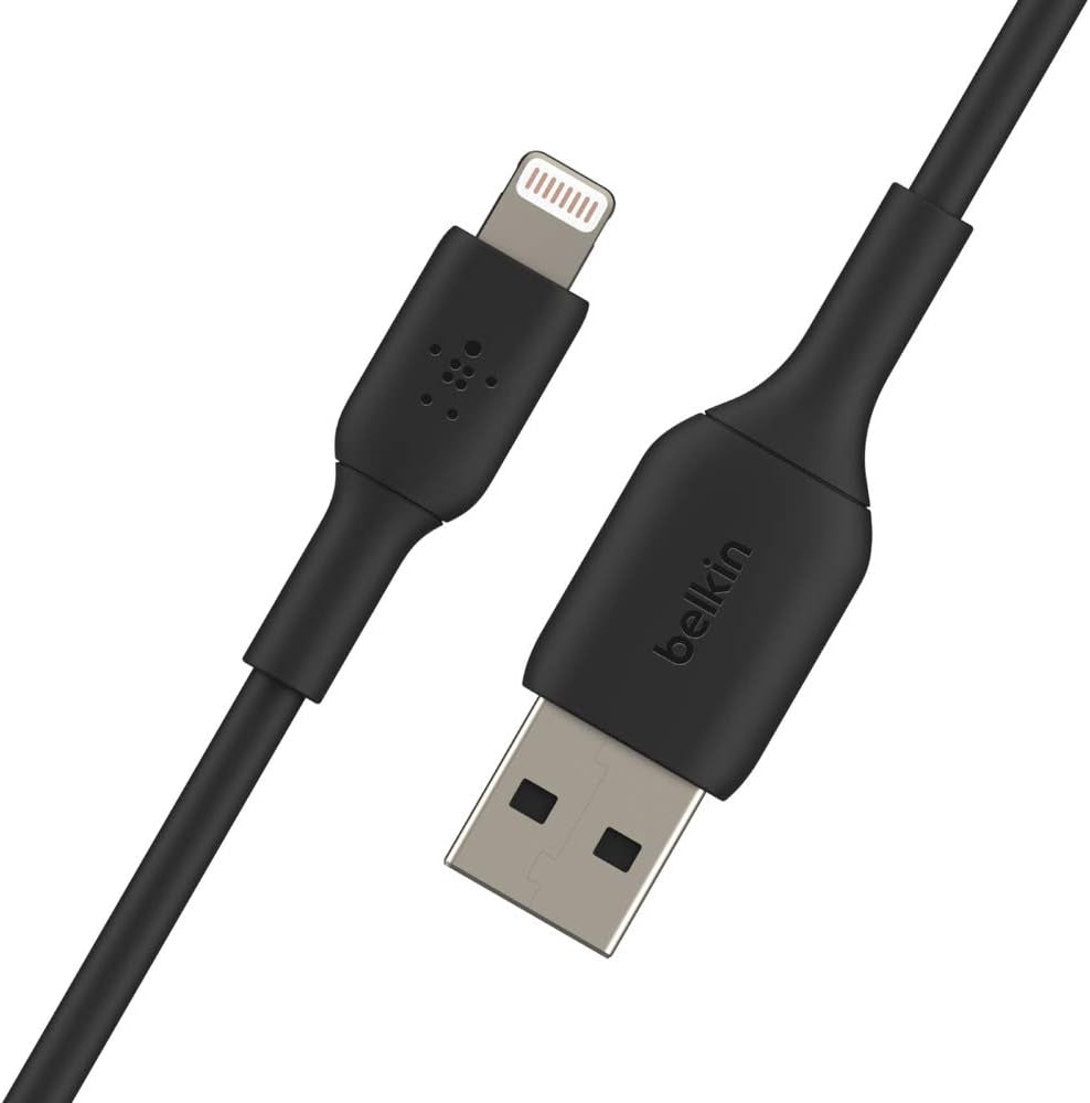 Boostcharge Lightning Cable - 3.3Ft/1M - Mfi Certified Apple Iphone Charger USB to Lightning Cable - Iphone Cable - Iphone Charger Cord - Apple Charger - USB Phone Charger - Black