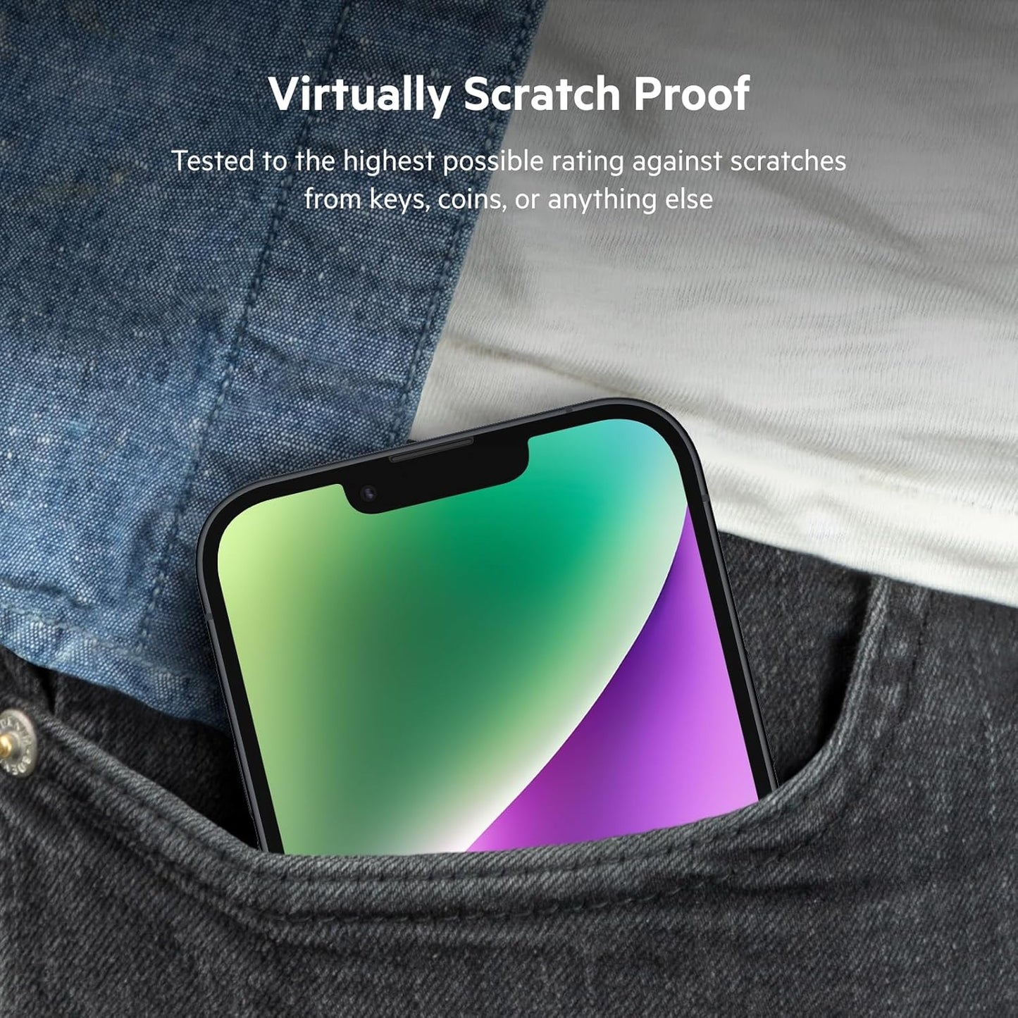 Tempered Glass Treated Screen Protector for Iphone 14, Iphone 13, & 13 Pro - Scratch-Resistant Impact Protection W/Included Easy Align Tray for Bubble-Free Application