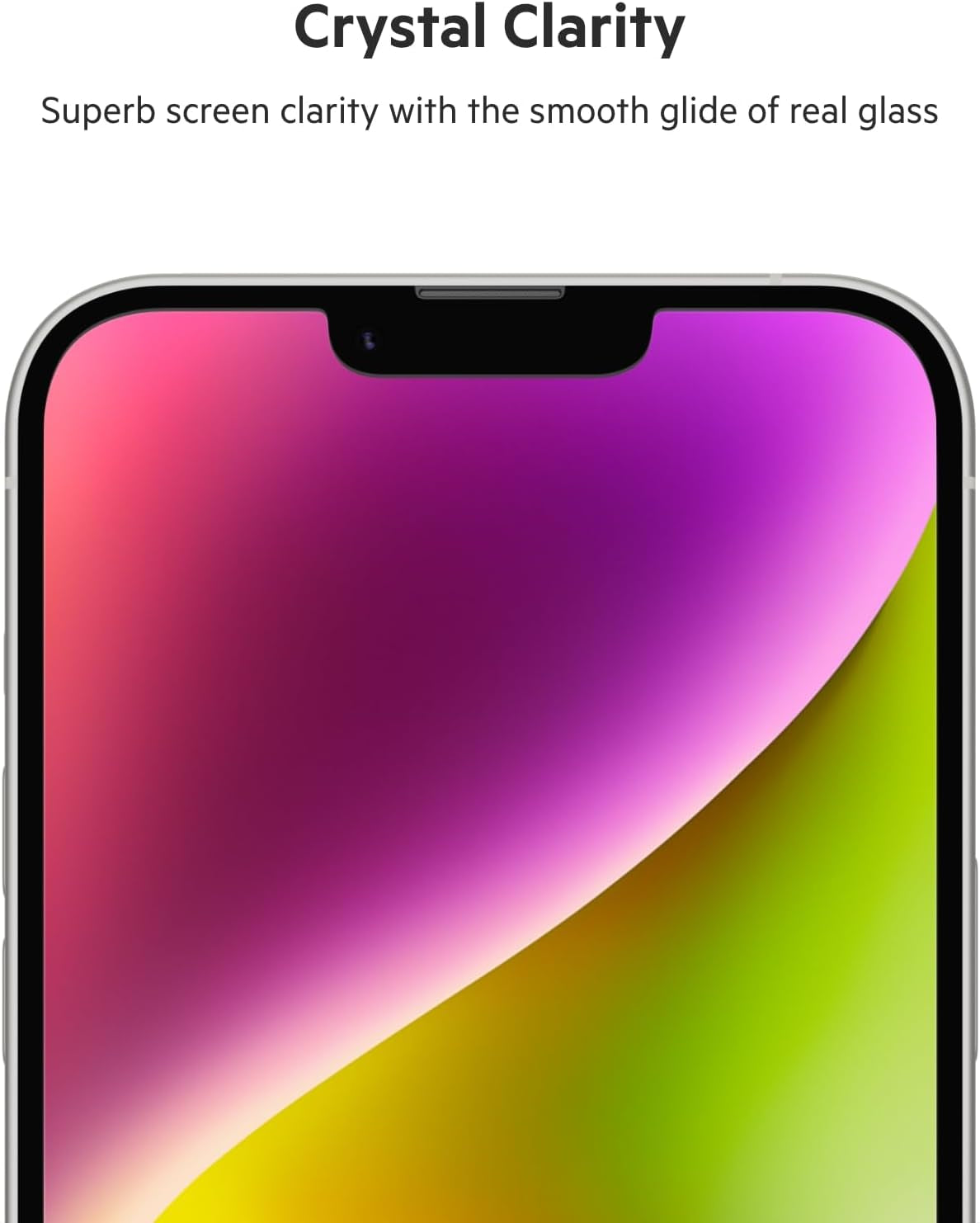 Ultraglass Iphone 14 Plus, Iphone 13 Pro Max Screen Protector - Easy Application with Installation Guide Tray - Crystal Clear Tempered Glass Screen Protector with Antimicrobial-Treated Display