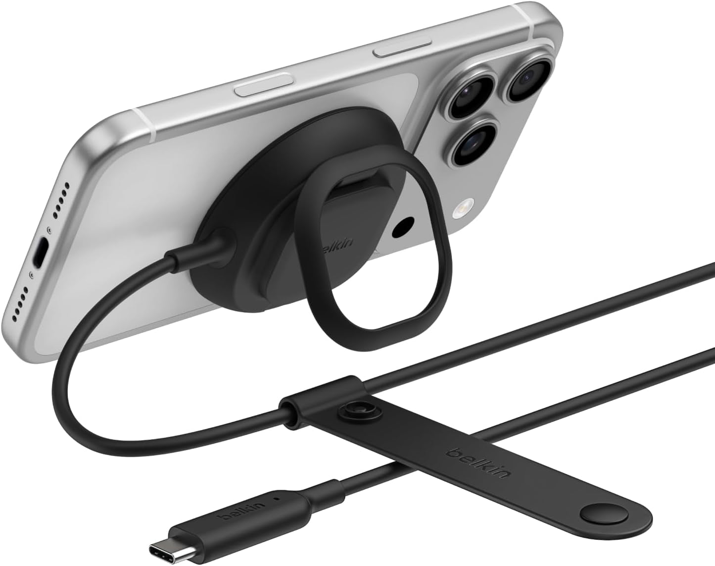 Magsafe Charger, Magnetic Iphone Charger W/ Qi2 25W, Fast Wireless Charging Pad W/Kickstand for Iphone 17 Series, Samsung Galaxy, Pixel 10, Airpods Pro, Travel - No Power Adapter, Black