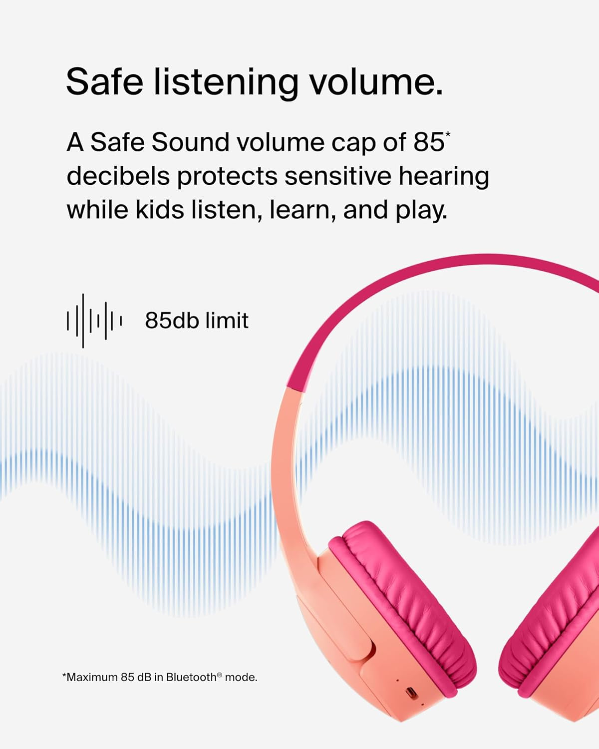 Soundform Kids on Ear Headphones, Pink