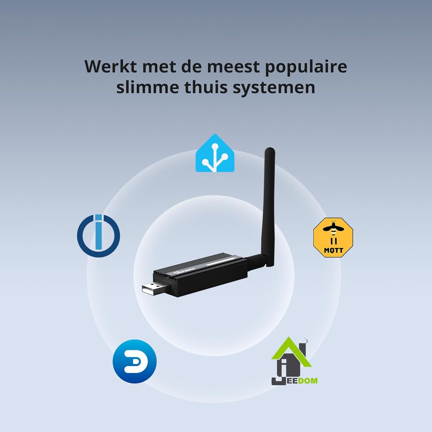 Zigbee 3.0 USB Dongle and Gateway - Universal Wireless Adapter with Antenna for Home Assistant and Iobroker (1 Pack)
