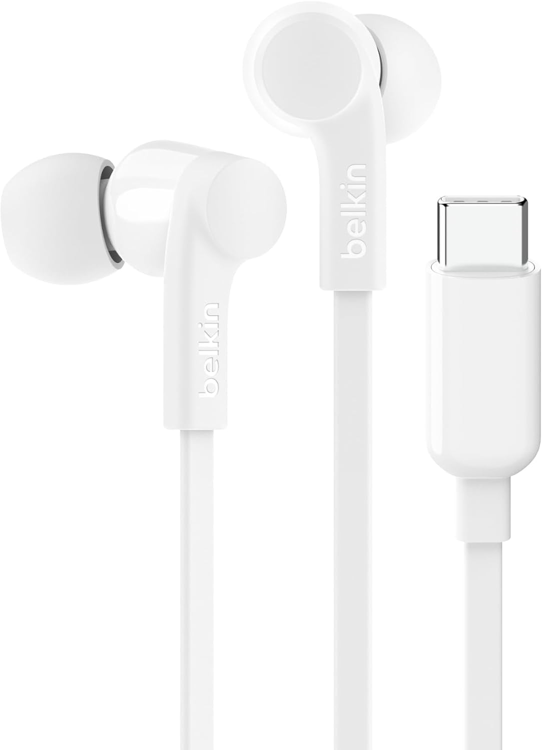 Soundform Wired Earbuds with USB-C Connector, In-Ear Earphones W/Microphone - USB-C Headphones for Iphone 17, Iphone 16, Ipad Mini, Galaxy S26, Google Pixel 10, Android, & More - White