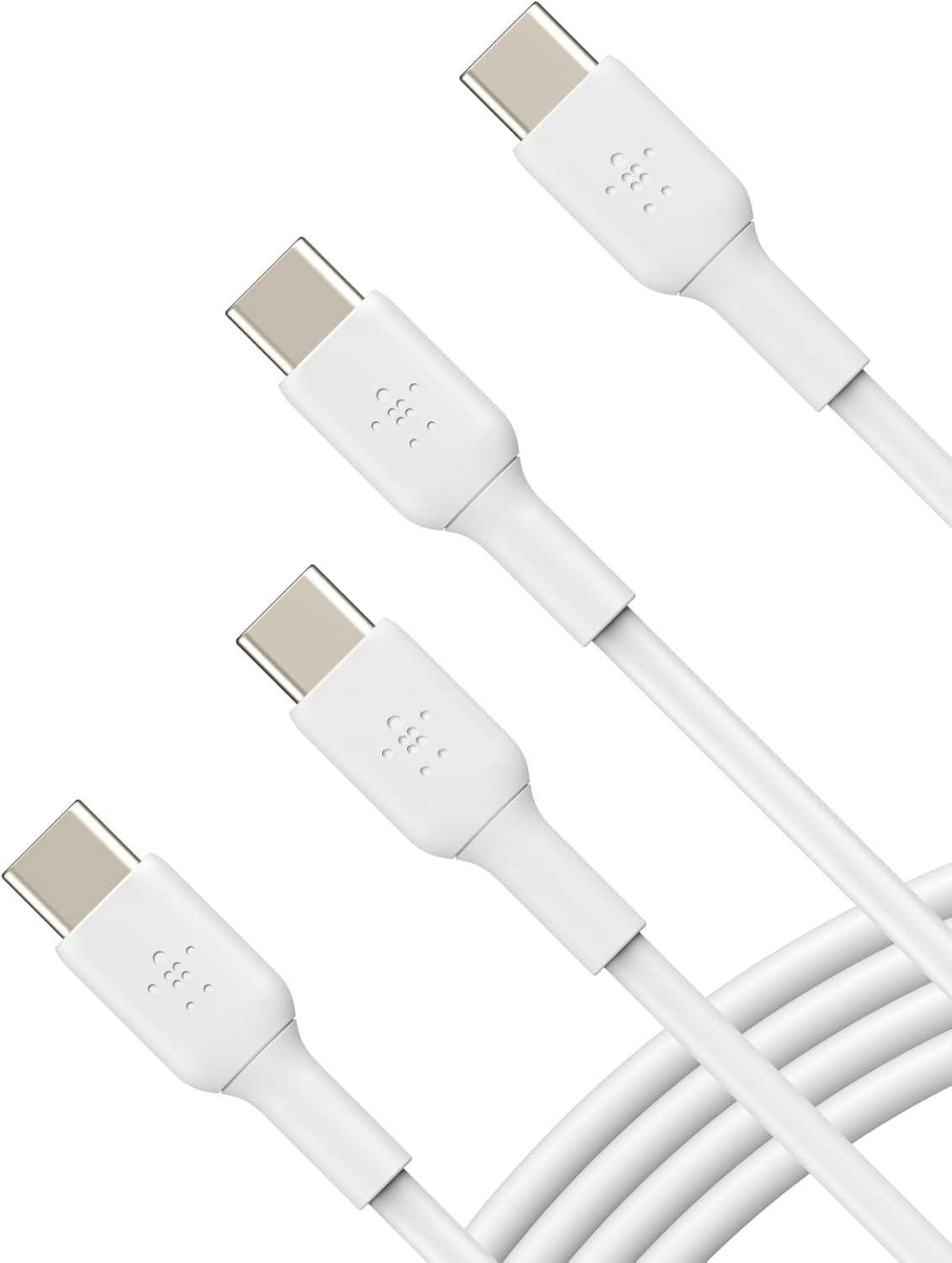 USB-C to USB-C Cable Fast Charging Cable (1M/3.3Ft) for Iphone 16, Iphone 16 Pro, Iphone 16 Pro Max, Galaxy S25, S24, Pixel, Ipad Pro, Nintendo Switch 2, Carplay & More - White (2-Pack)