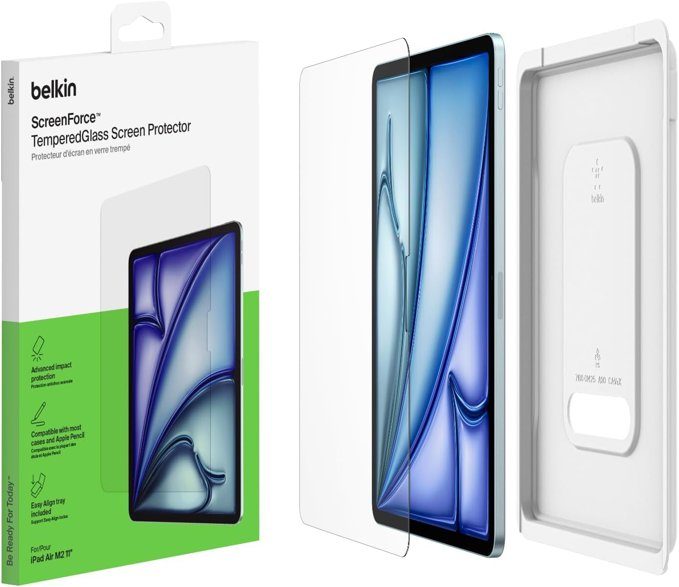 Screenforce Temperedglass Screen Protector for Apple Ipad Air 11" 6Th Generation, Thin, Extra Durable, Scratch-Resistant W/Easy Installation, Compatible W/Case & Apple Pencil
