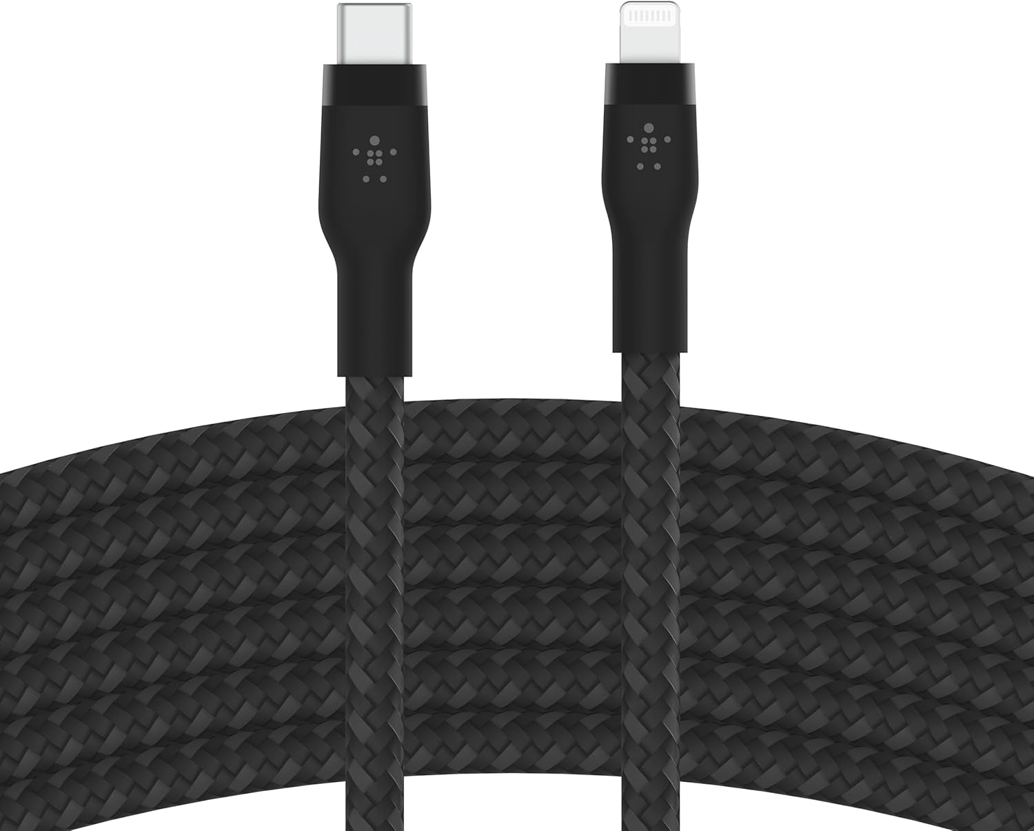 Boostcharge Pro Flex Braided USB Type C to Lightning Cable (3M/10Ft), Mfi Certified 20W Fast Charging PD Power Delivery for Iphone 14, Iphone 13, 12, 11, Pro, Max, Mini, SE, Ipad - Black