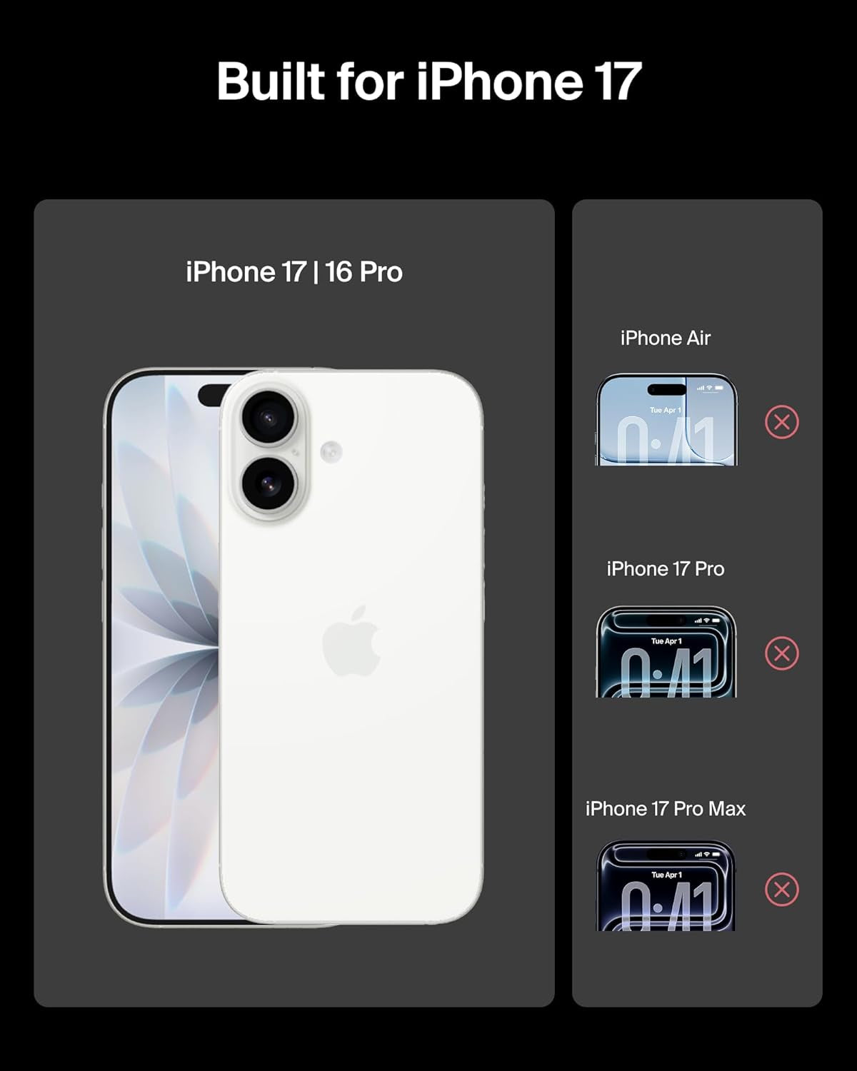 Screenforce Temperedglass Screen Protector for Iphone 17/16 Pro, Scratch-Resistant Impact Protection W/Included Easy Align Tray for Bubble Free Application, Recycled Glass - 2 Pack