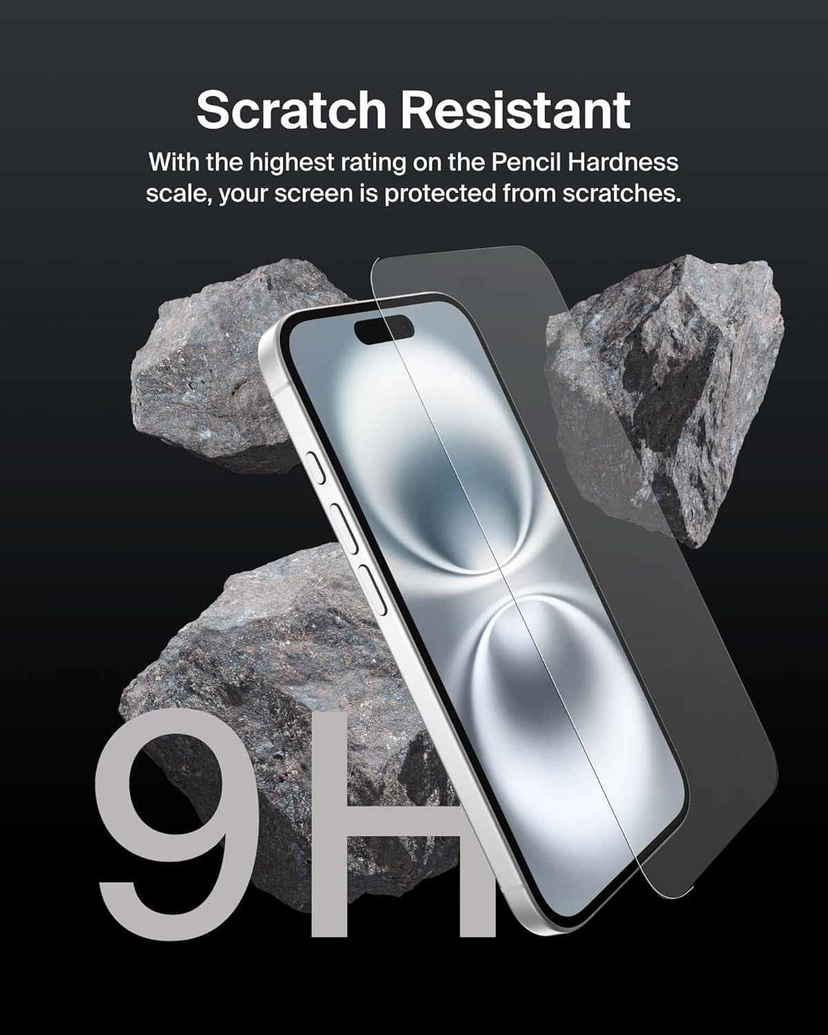 Screenforce Invisiglass Treated Screen Protector for Iphone 16, 15, & 14 Pro, Scratch-Resistant Impact Protection W/Included Easy Align Tray for Bubble Free Application