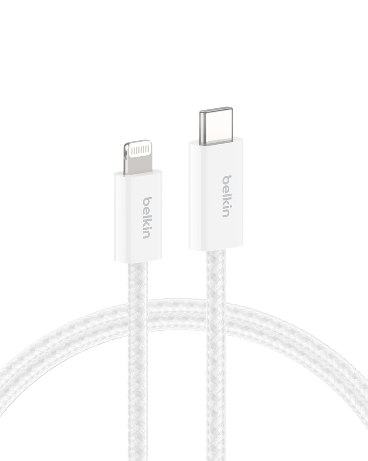 USB C Cable W/Lightning Connector, 6.6Ft - Soft, Flexible Fast-Charging Cable, Lightning Charger Cord for Iphone 14 & Earlier Series, Ipad 9Th Gen, Airpods & More - White