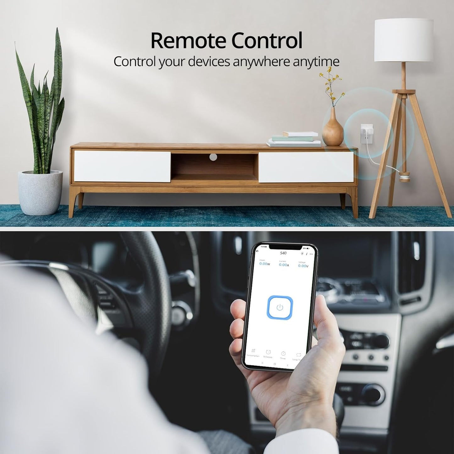 S40 Smart Plug with Energy Monitoring - 15A ETL Certified Smart Outlet, Compatible with Alexa & Google Home, IFTTT Support, No Hub Required, 2.4GHz Wi-Fi Only