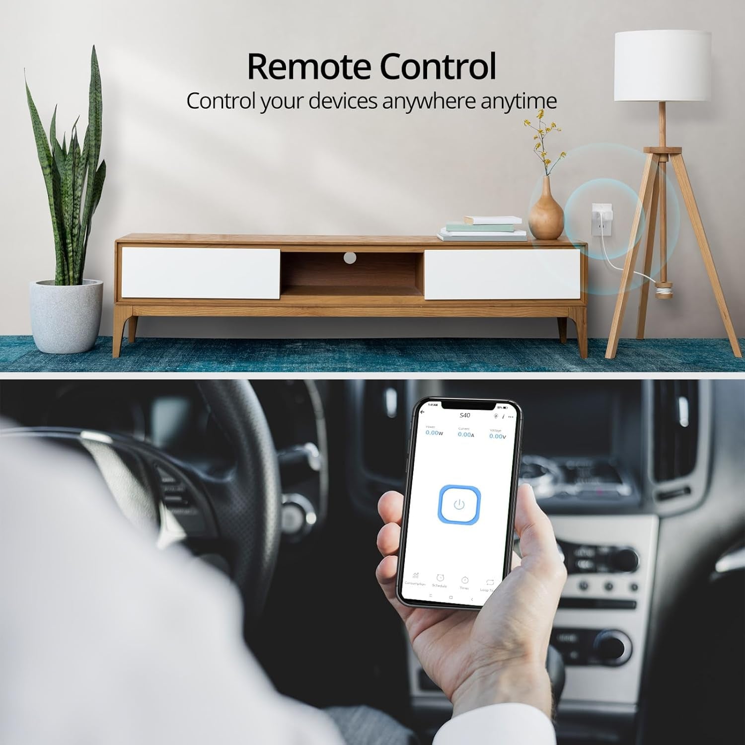 S40 Smart Plug with Energy Monitoring - 15A ETL Certified Smart Outlet, Compatible with Alexa & Google Home, IFTTT Support, No Hub Required, 2.4GHz Wi-Fi Only