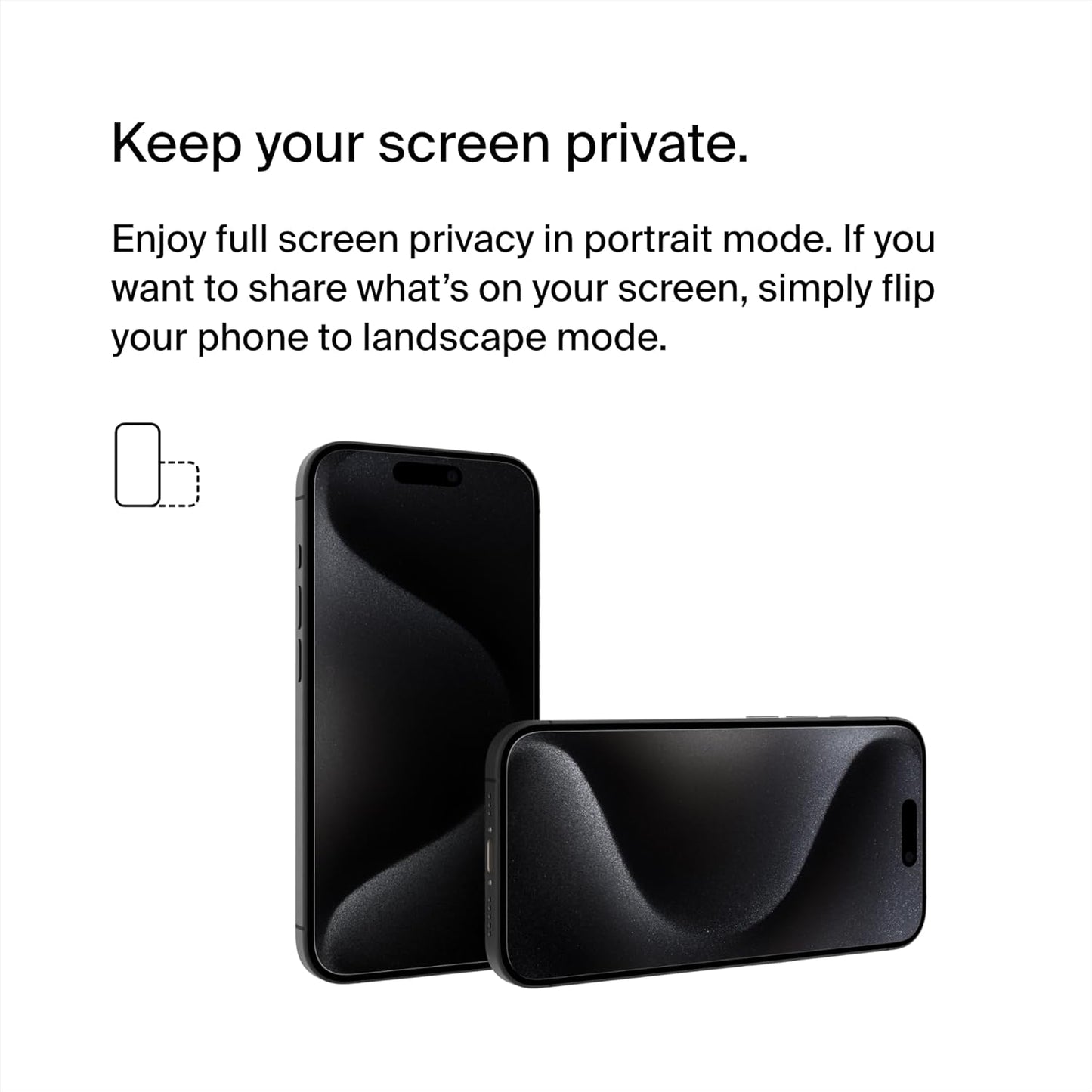 Screenforce Temperedglass Treated Privacy Screen Protector for Iphone 15 Pro - Slim & Scratch-Resistant - Includes Easy Align Tray for Bubble Free Application