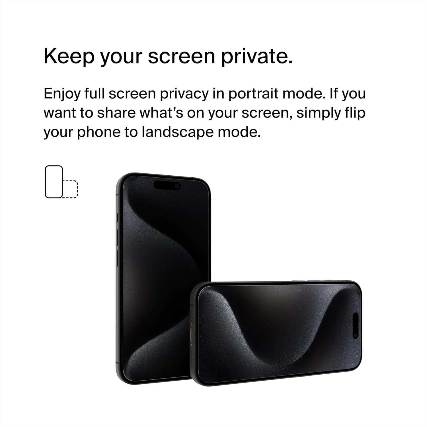 Screenforce Temperedglass Treated Privacy Screen Protector for Iphone 15 Pro - Slim & Scratch-Resistant - Includes Easy Align Tray for Bubble Free Application