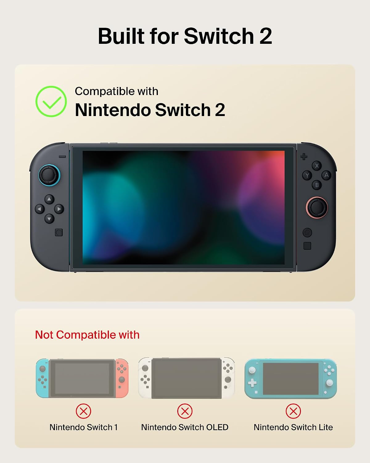 Nintendo Switch 2 Case Grip, 30W 10000Mah Magnetically Attachable Power Bank with Digital Display, Dockable, Quick-Release, Kickstand Compatible Ergonomic Non-Slip Protective Travel Case