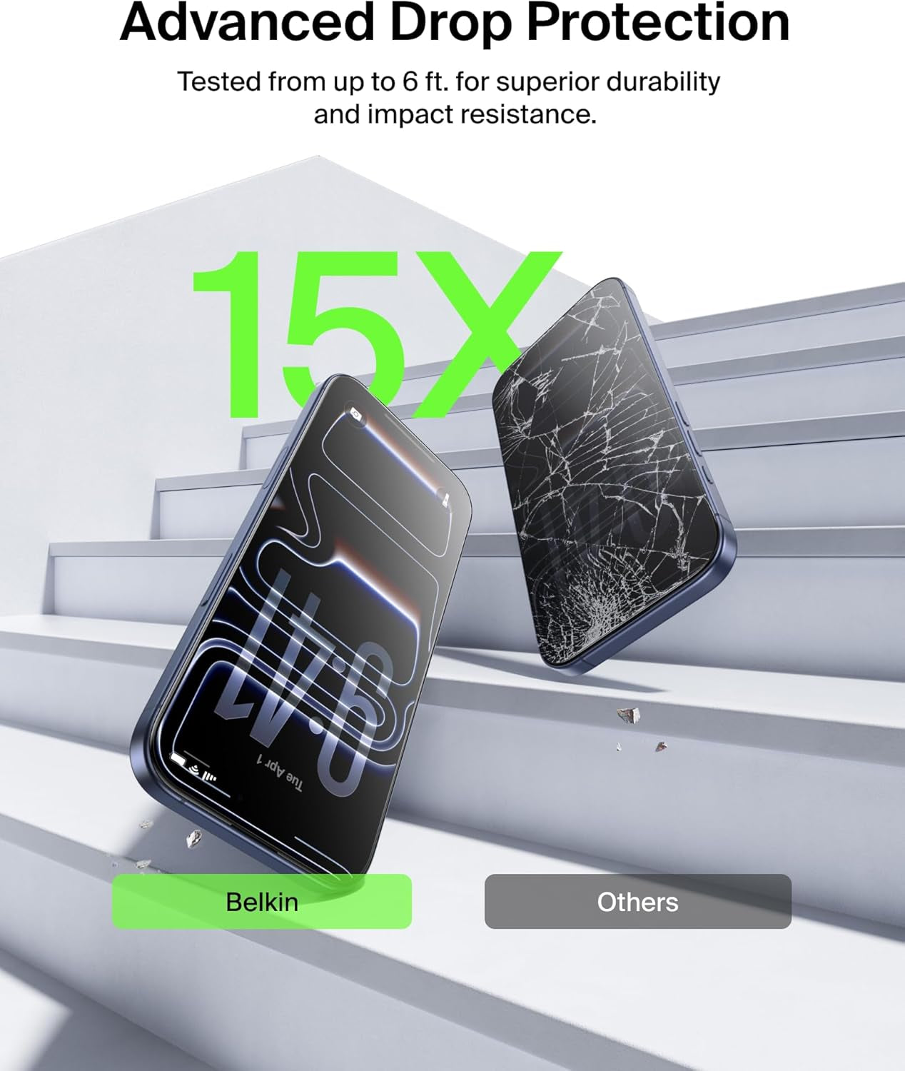 Screenforce Temperedglass Screen Protector for Iphone 17 Pro Max, Scratch-Resistant Impact Protection W/Included Easy Align Tray for Bubble Free Application, Recycled Glass - 2 Pack