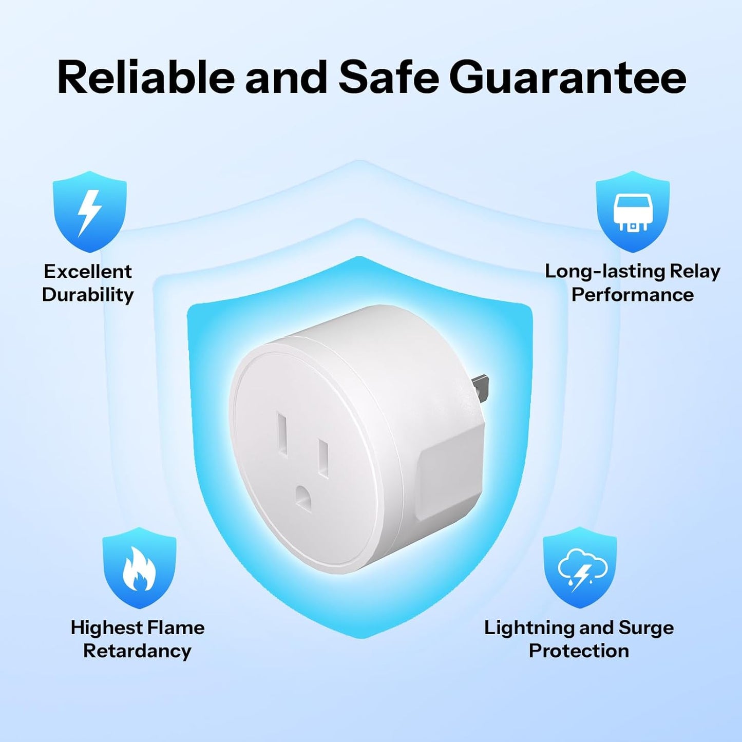 Matter Smart Plug S41S - 4-Pack, 15A 1800W Wi-Fi Smart Outlet, ETL Certified, Remote and Voice Control with Timer, Compatible with Alexa, Google Home, Apple HomeKit, and SmartThings