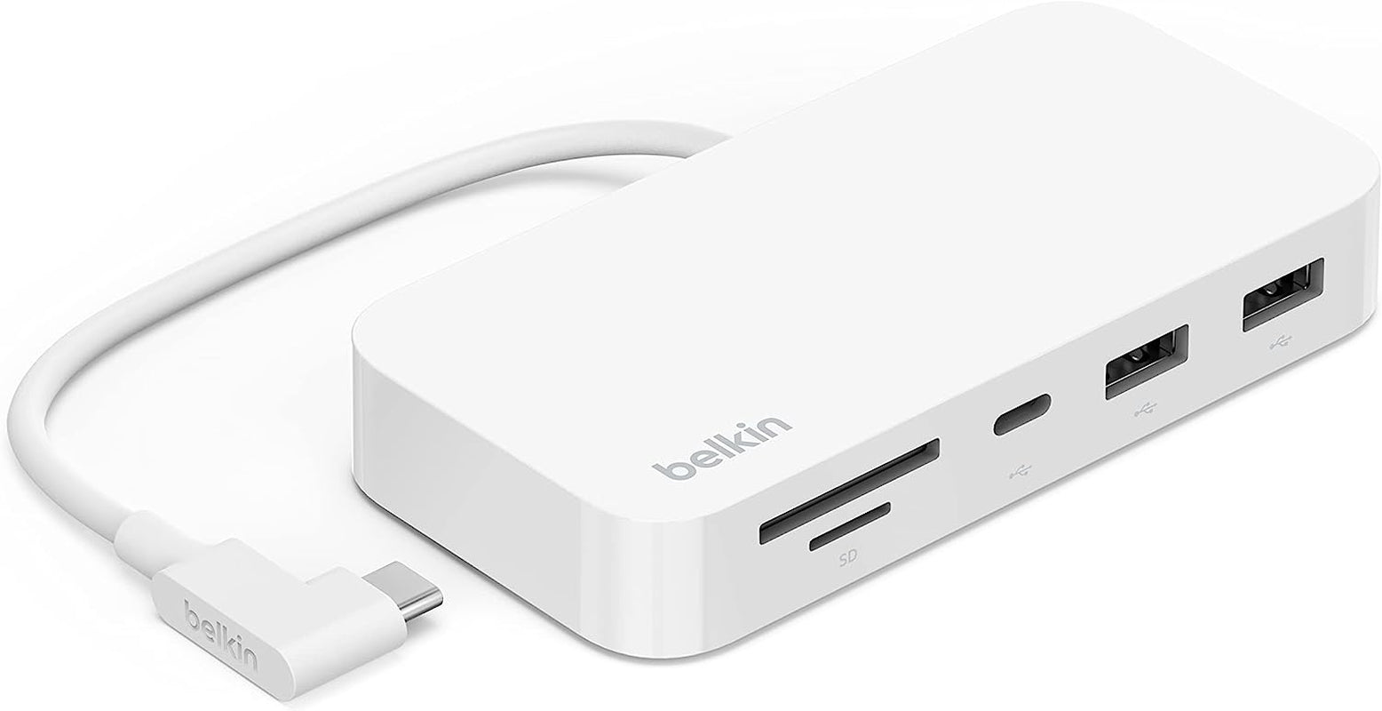 6-In-1 USB-C Hub, Imac 24 Inch Docking Station with SD & Microsd Card Reader, Gigabit Ethernet, 2 USB-A Ports, and USB-C Port for Fast Data Transfers and Peripherals