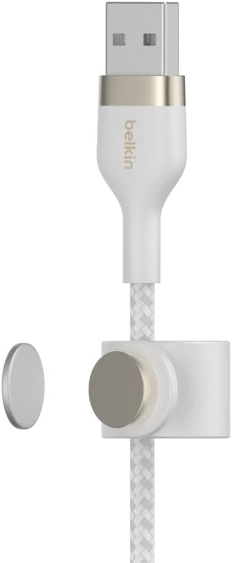 Boostcharge Pro Flex Braided USB a to Lightning Cable 2M/6.6FT - Mfi Certified 20W Power Delivery Iphone Charger Cord - Apple Charger USB a Cable - Fast Charging - Iphone 14, Iphone 13 - White