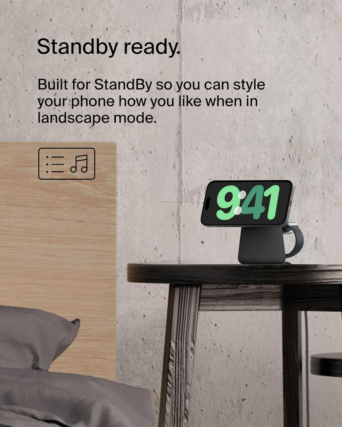 2-In-1 Magsafe Wireless Charging Dock 15W Fast Charge Iphone Charger Compatible with Iphone 17, 16, 15, and 14 Series, Airpods, Pixel 10, and Other Magsafe Enabled Devices, PSU Included - Black