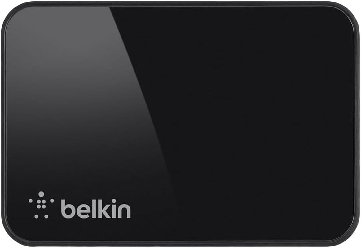 4-Port USB 3.0 Hub – Superspeed Powered Station with 5 Gbps Data & Charging, Compact Desktop Adapter for Laptops, Iphone Chargers, Printers, Storage Devices – Black