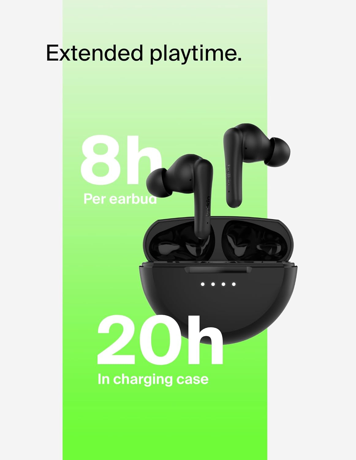 Soundform Rhythm True Wireless Earbuds with Built-In Microphone, USB-C Fast Charging, 28H Battery Life, IPX5 Water Resistance - Bluetooth Earbuds for Iphone, Ipad, Galaxy, Pixel, & More - Black