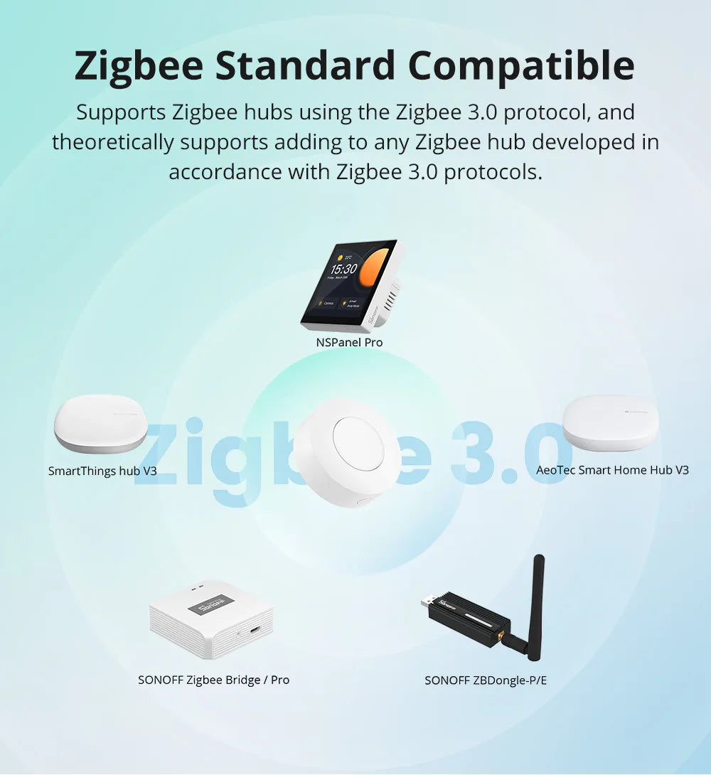 SONOFF SNZB-01P Zigbee Wireless Switch Button Smart Scene Switch Home Automation Control for eWeLink APP Alexa Smartthings