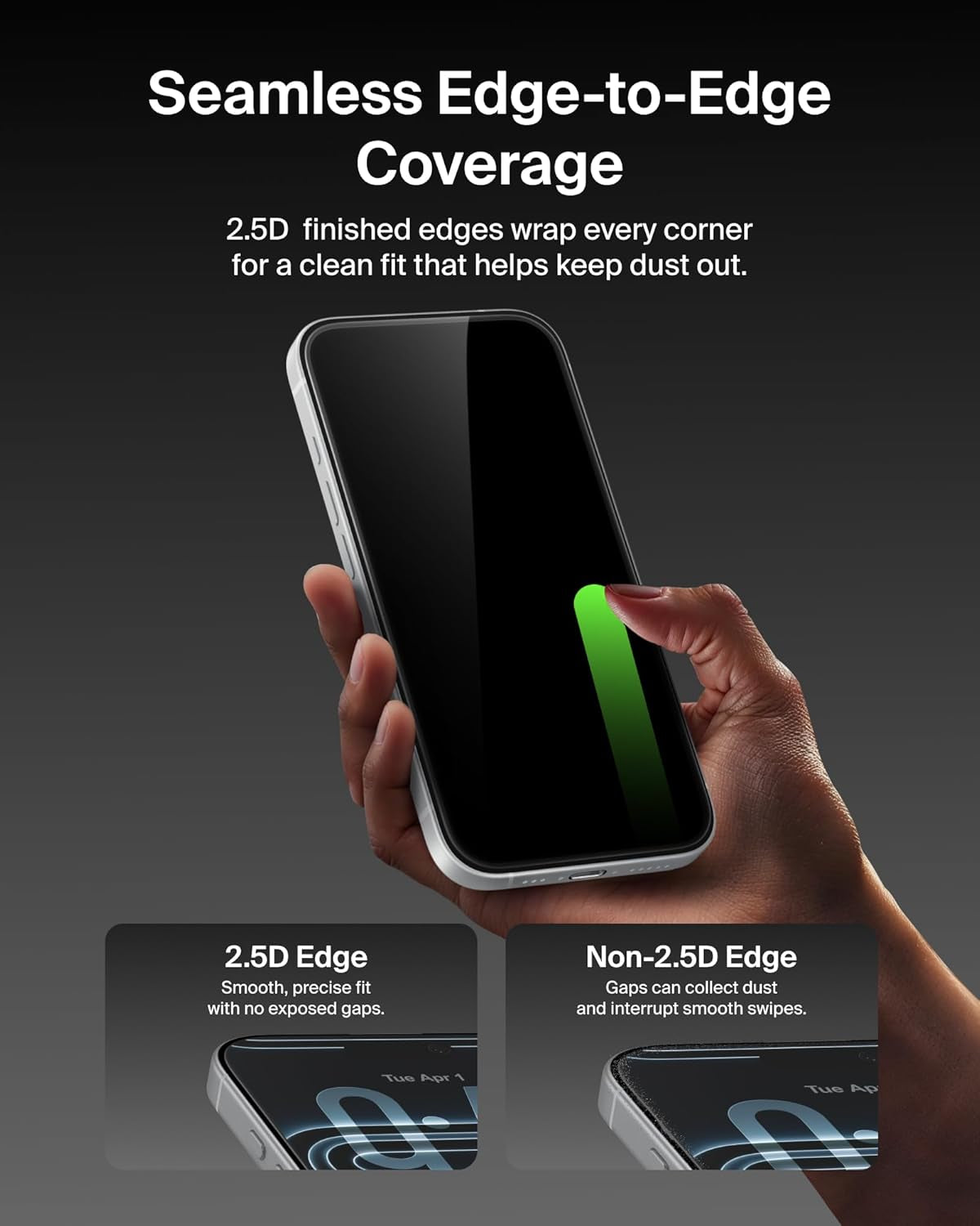 Screenforce Ultraglass 2 Screen Protector for Iphone 17 Pro, 25X Stronger Glass, Scratch-Resistant & Impact Protection, Easy Align Tray for Bubble-Free Application