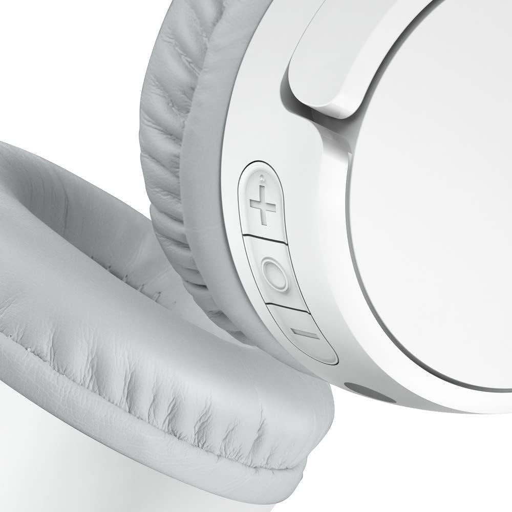 Soundform Children'S Mini Wireless Headphones with Built-In Microphone and Fun Sticker for 30 Hours Playback - Study Holidays on Ear Headphones for Iphone, Ipad, Galaxy, White