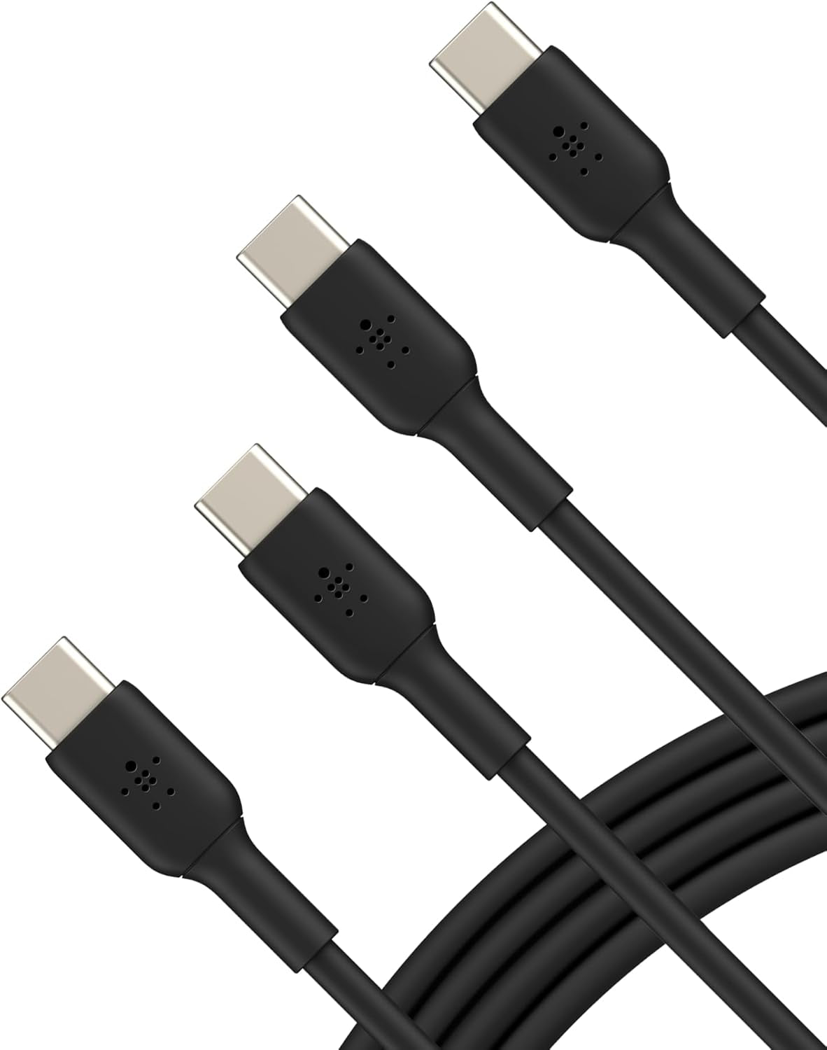Boostcharge USB-C to USB-C Cable (1M/3.3Ft) Fast Charging Cable for Iphone 16, Iphone 16 Pro, Nintendo Switch 2, Galaxy S25, S24, Pixel, Ipad Pro, Carplay & More- Black (2-Pack)