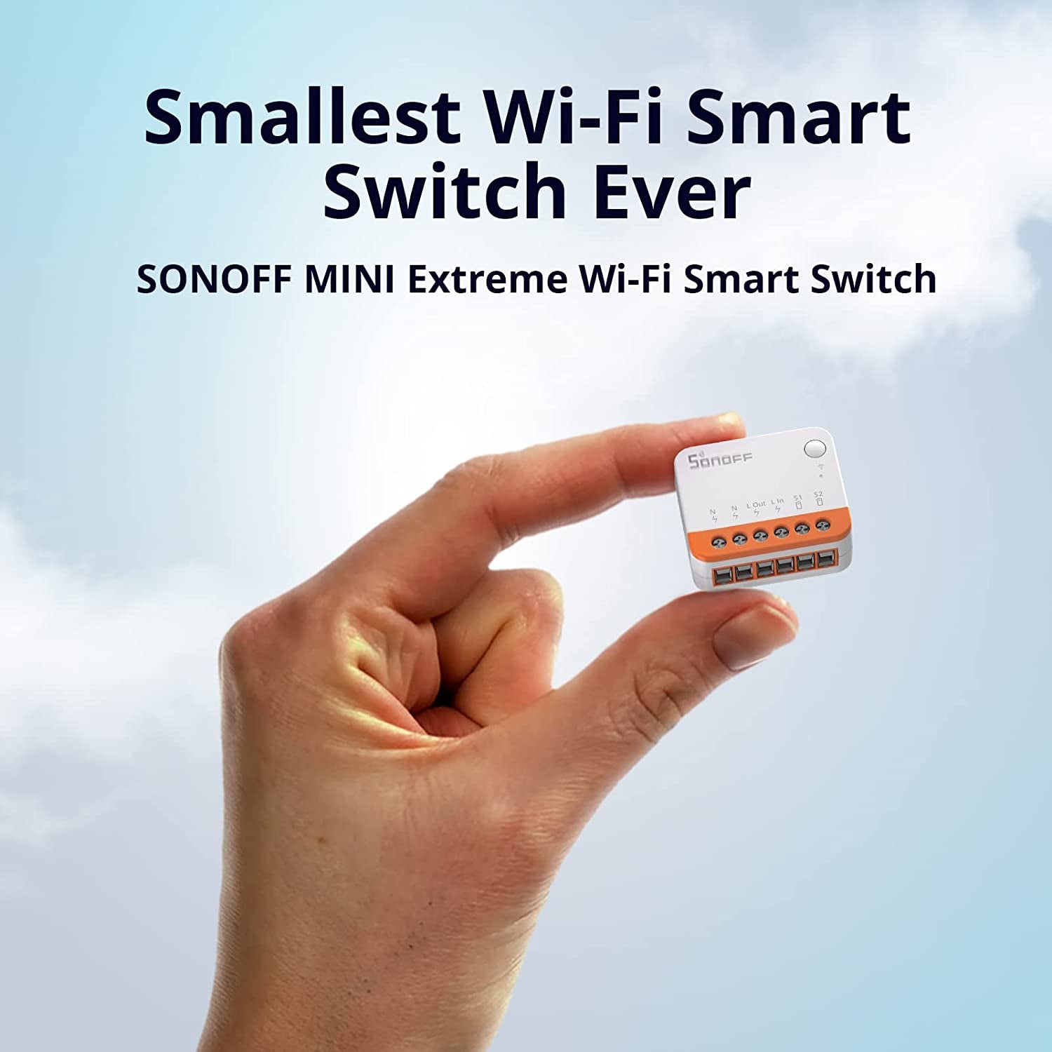 MINIR4 10A Smart Wi-Fi Wireless Light Switch - Universal DIY Module for Smart Home Automation, Compatible with Alexa and Google Home