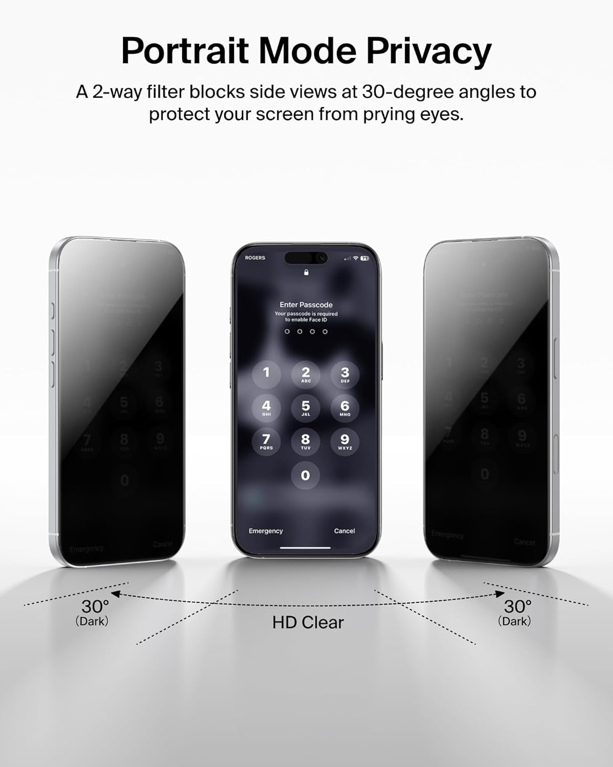 Screenforce Invisiglass Privacy Screen Protector for Iphone 17 Pro, Scratch-Resistant Impact Protection W/Included Easy Align Tray for Bubble Free Application - Made with Recycled Glass