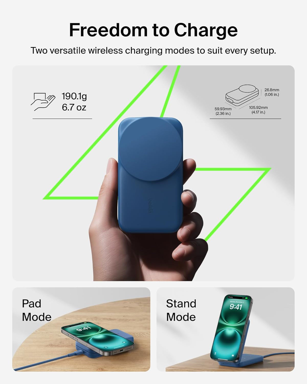 Magsafe Charger Compatible, 3-In-1 Charging Station, Qi2.2 25W Magnetic Wireless Charger Dock, Foldable Charging Stand for Iphone 17/16/15, Apple Watch, Airpods, Pixel 10 (45W Adapter Included)