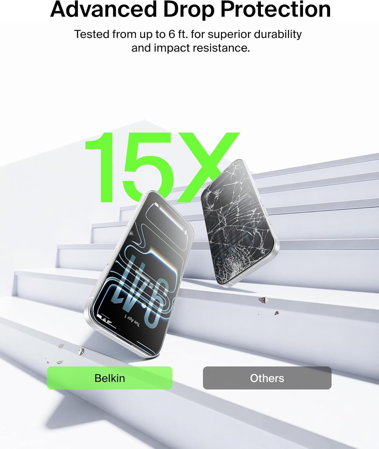 Screenforce Temperedglass Screen Protector for Iphone 17 Pro, Scratch-Resistant Impact Protection W/Included Easy Align Tray for Bubble Free Application, Recycled Glass - 2 Pack