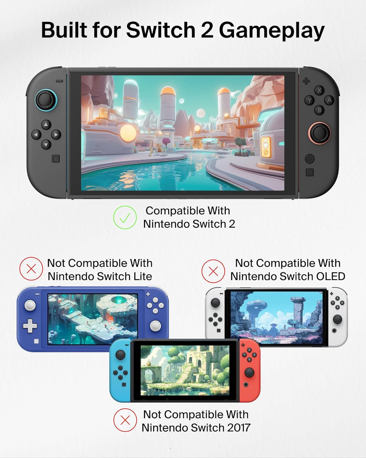 Temperedglass Anti-Reflective Screen Protector for Nintendo Switch 2-9H Hardness, Slim, Scratch-Resistant - Includes Easy Align Frame for Bubble Free Application - Gaming Essentials