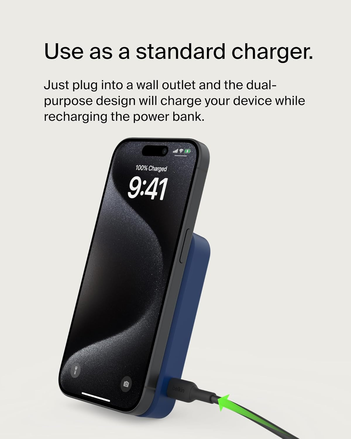 Portable Charger, Wireless Power Bank 15W 10000 Mah W/ Qi2, Magsafe Charger + Built-In Pop-Up Kickstand - Iphone 17, Air, Pro, Pro Max, Airpods, Apple Watch, Google Pixel 10, Etc. - Blue