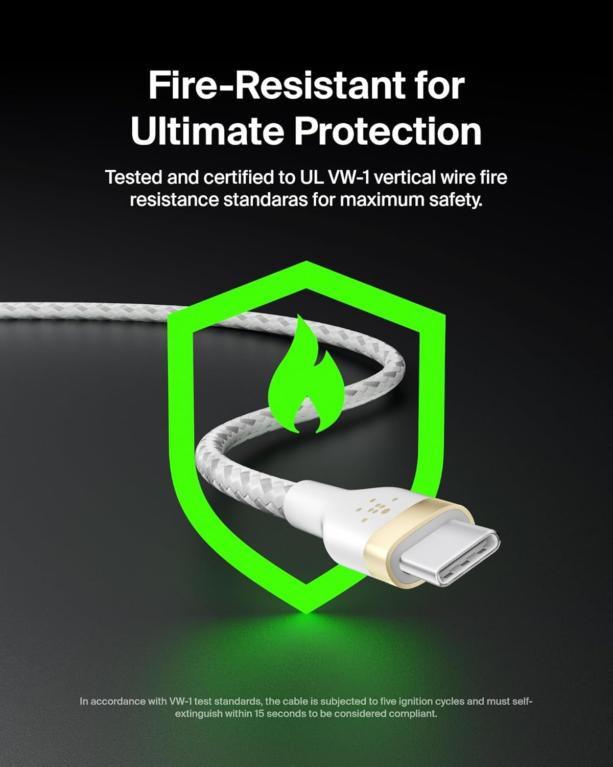 Boostcharge Pro Flex Braided USB-C to USB-C Charger Cable (2M/6.6FT), USB-IF Fast Charging Cable for Iphone 16 Series, Macbook Pro, Ipad Pro, Galaxy S25, S24, Nintendo Switch 2 & More - White