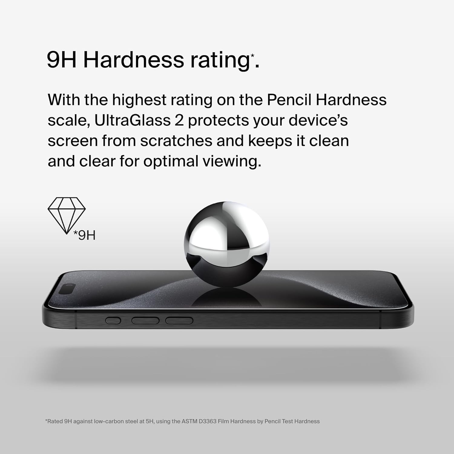 Screenforce Ultraglass 2 Treated Iphone 15 Pro Max Screen Protector - Scratch-Resistant, 9H Hardness Tested Glass W/Slim Design - Includes Easy Align Tray for Bubble-Free Application