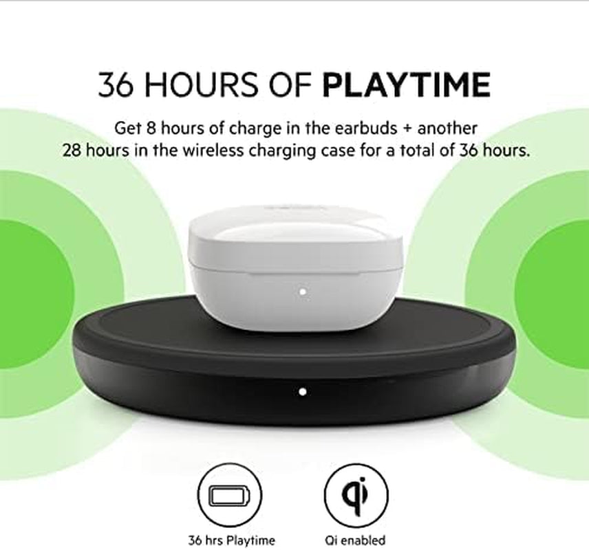 Wireless Earbuds, Soundform Freedom True Wireless Bluetooth Earphones with Wireless Charging Case IPX5 Certified Sweat and Water Resistant with Deep Bass for Iphones and Androids - White