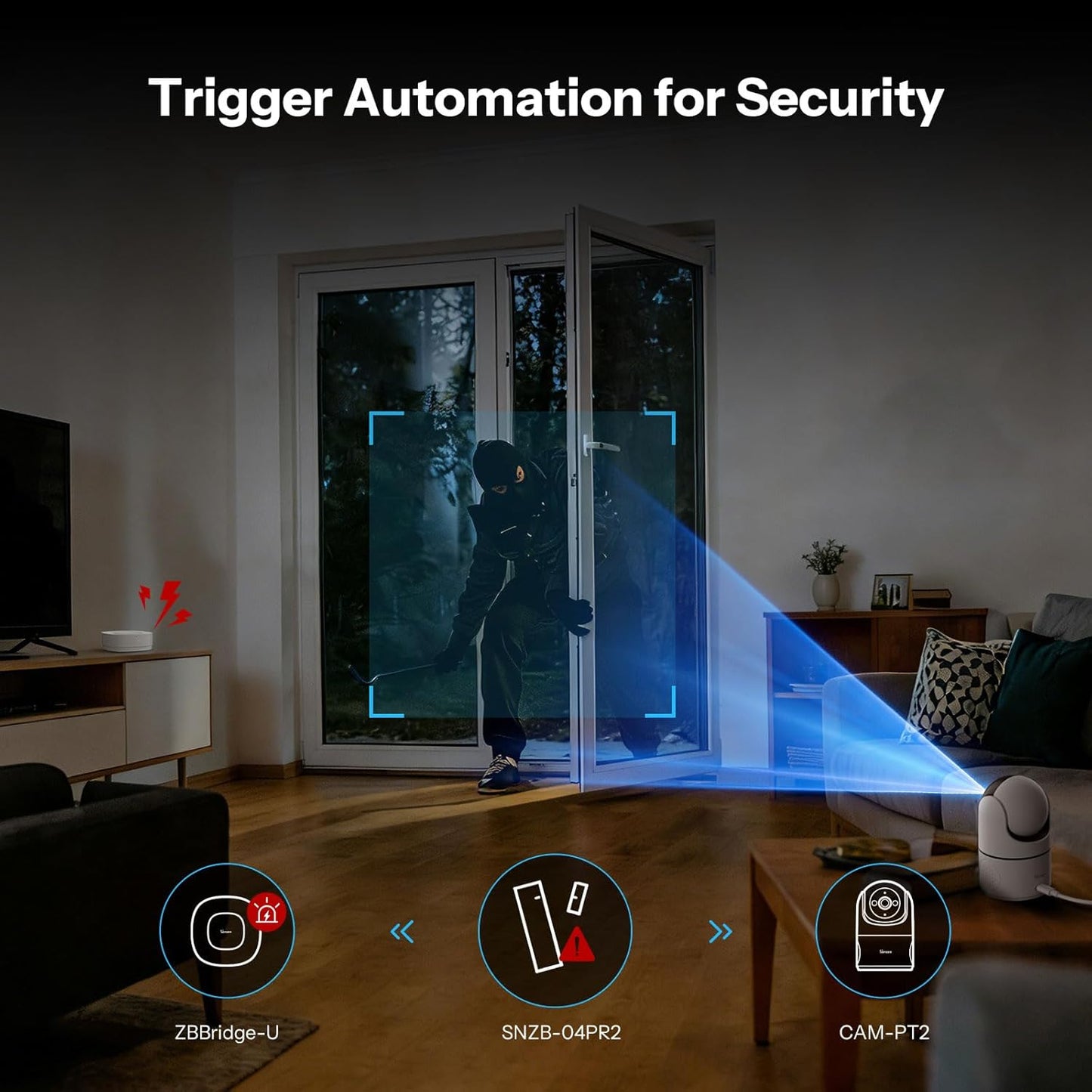 Senseguard DW Gen2 SNZB-04PR2 Zigbee Door and Window Contact Sensor - 4-Pack, Open/Close Monitoring, Tamper-Proof Design, Mobile Alerts, Compatible with Alexa, Home Assistant, and SmartThings for Enhanced Home Security