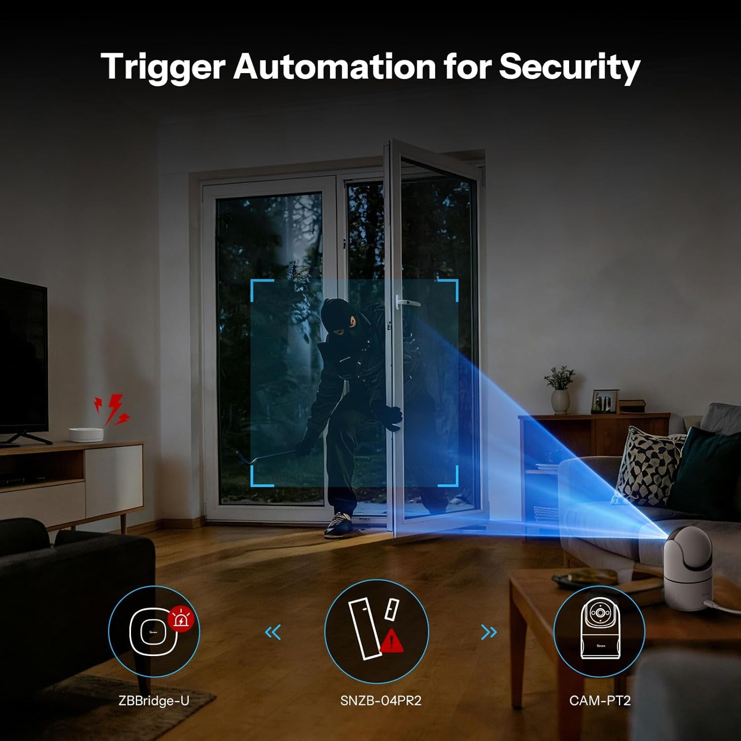 Senseguard DW Gen2 SNZB-04PR2 Zigbee Door and Window Contact Sensor - 4-Pack, Open/Close Monitoring, Tamper-Proof Design, Mobile Alerts, Compatible with Alexa, Home Assistant, and SmartThings for Enhanced Home Security